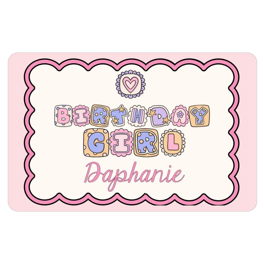 Personalized Kids Placemat — Birthday Girl alternate