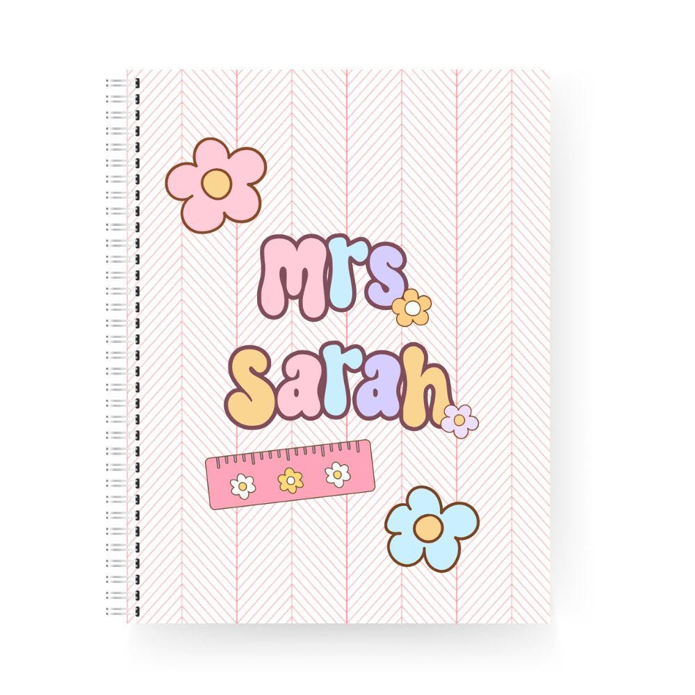 Teacher Spiral Notebook - Groovy
