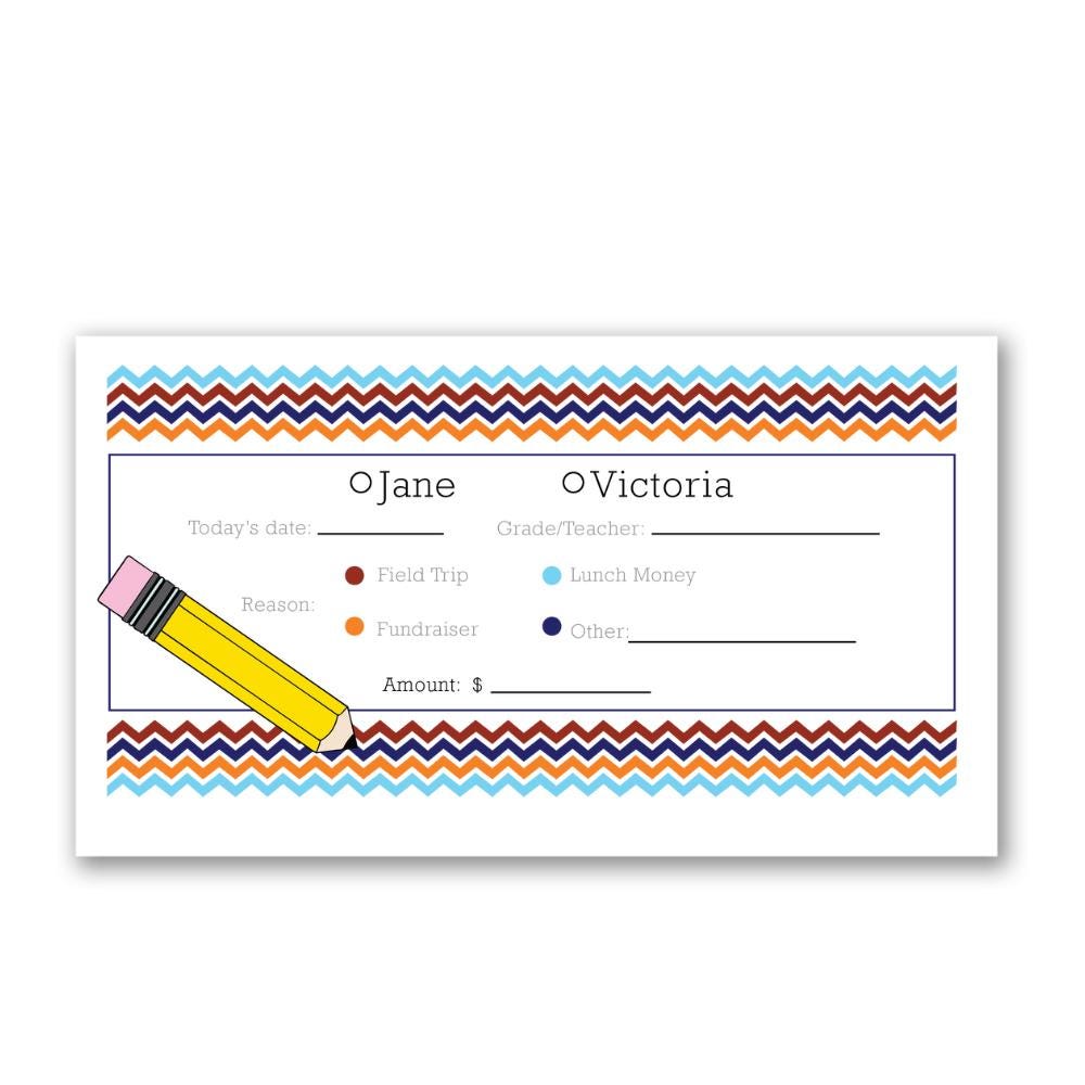 School Money Envelopes - Chevron