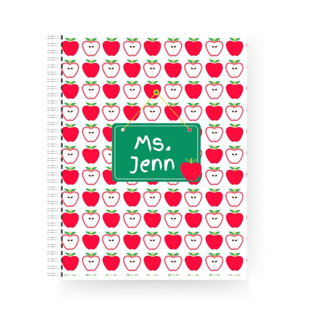 Teacher Spiral Notebook - Apple