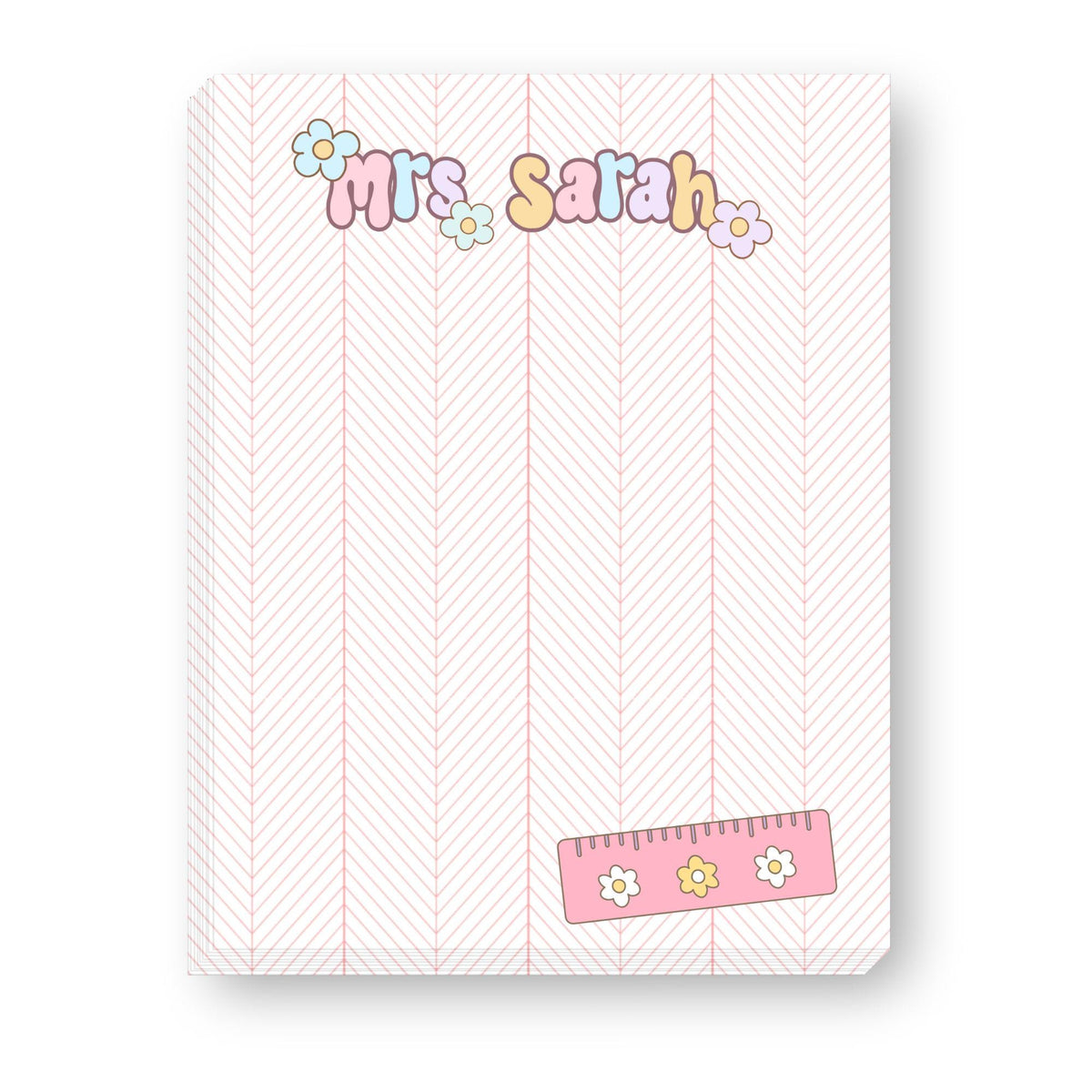 Teacher Large Notepad - Groovy