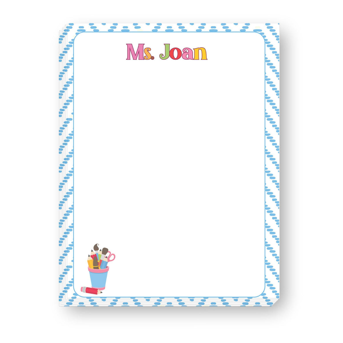 Teacher Large Notepad - Pencil Cup