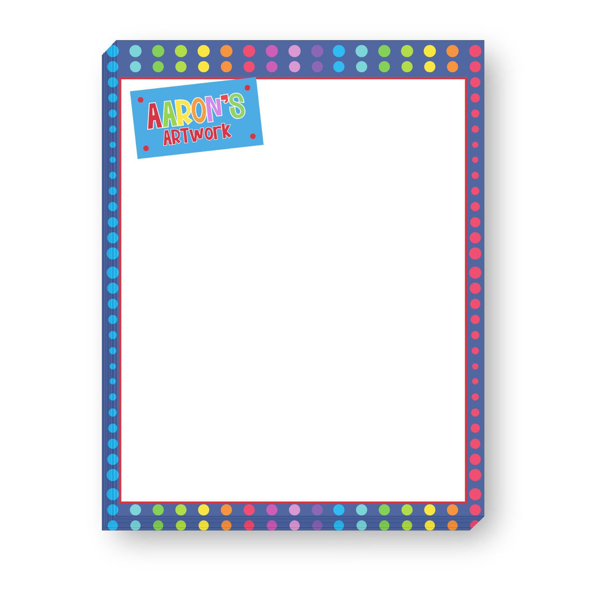 Kids Art Pad — Aaron design