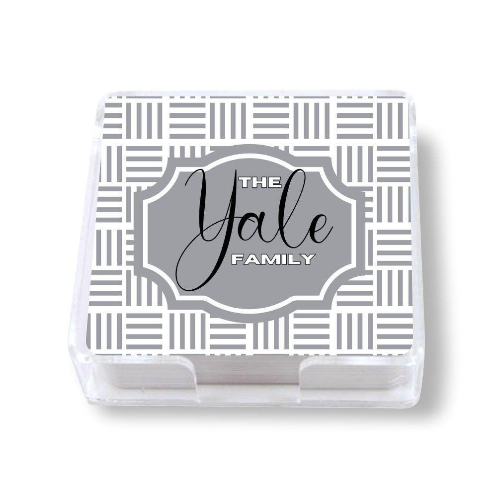 Family Name Coasters - example Yael