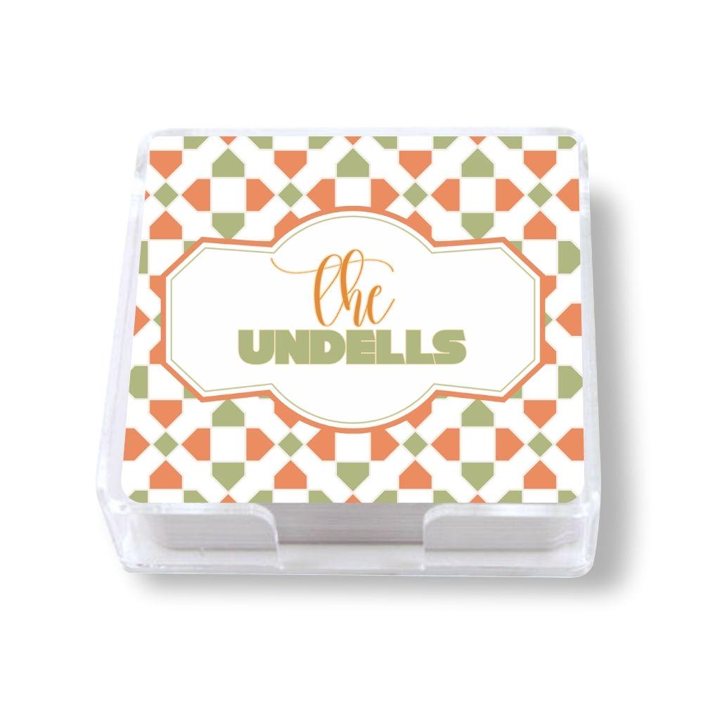 Family Name Coasters - example Undells