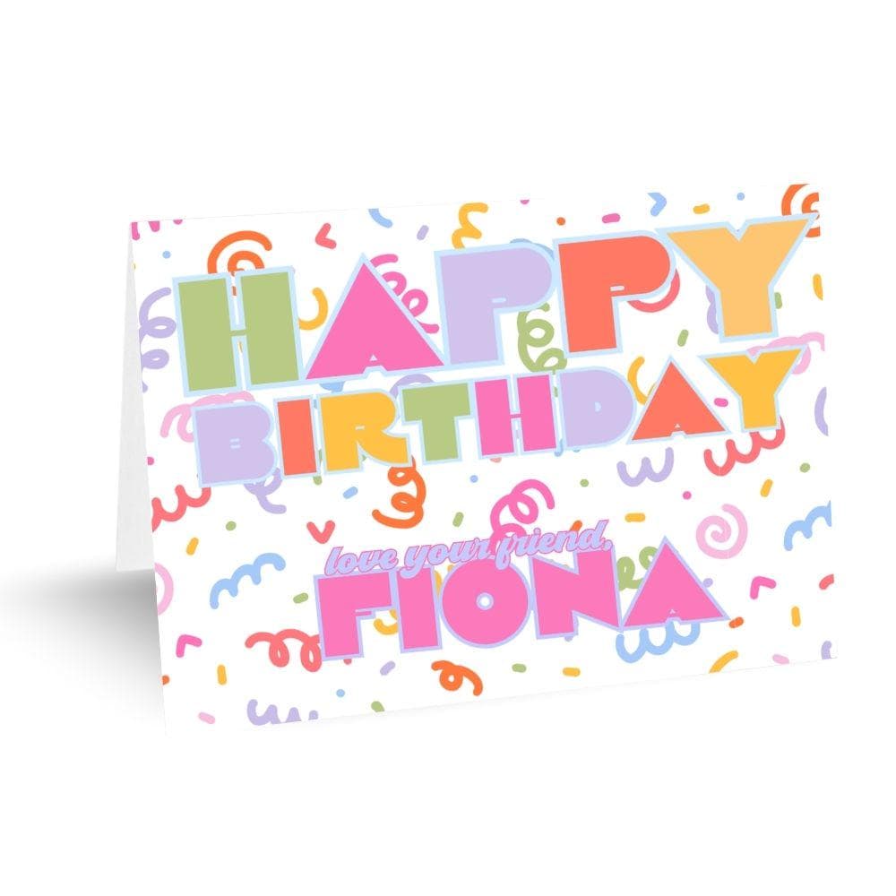 Birthday Notecards with Envelopes - example Fiona